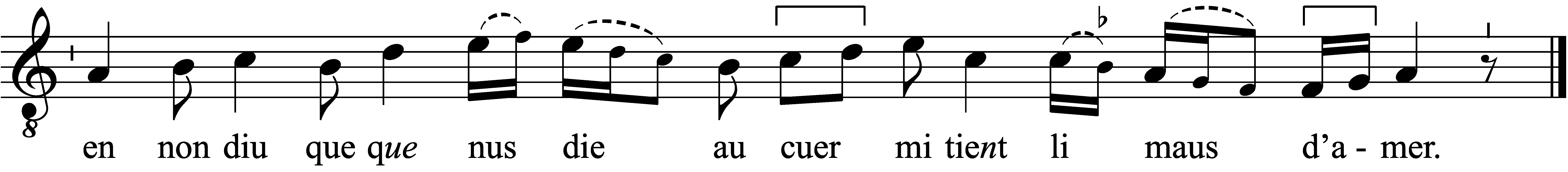 Refrain musical notation